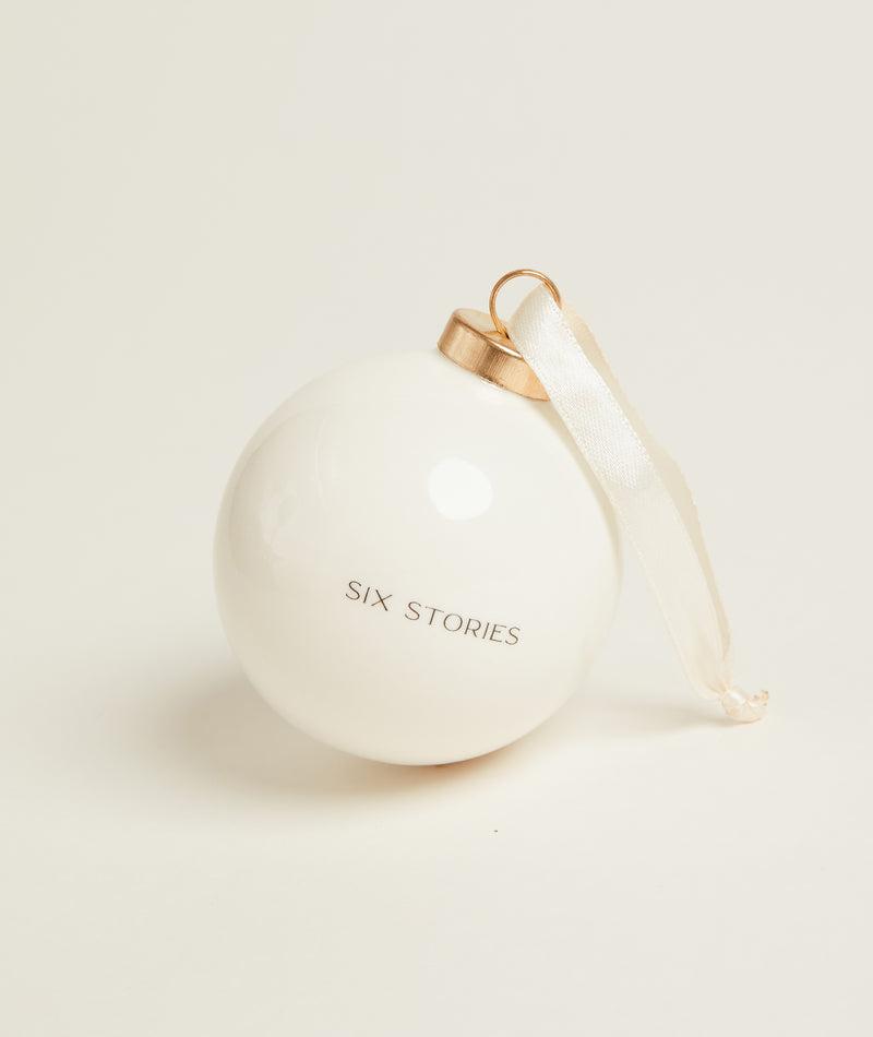 'Last Christmas As A Miss' Bauble - Ivory