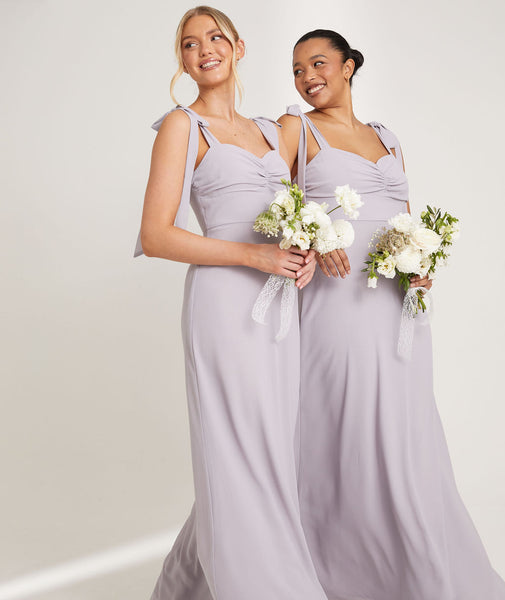 Lilac gray bridesmaid dresses sale