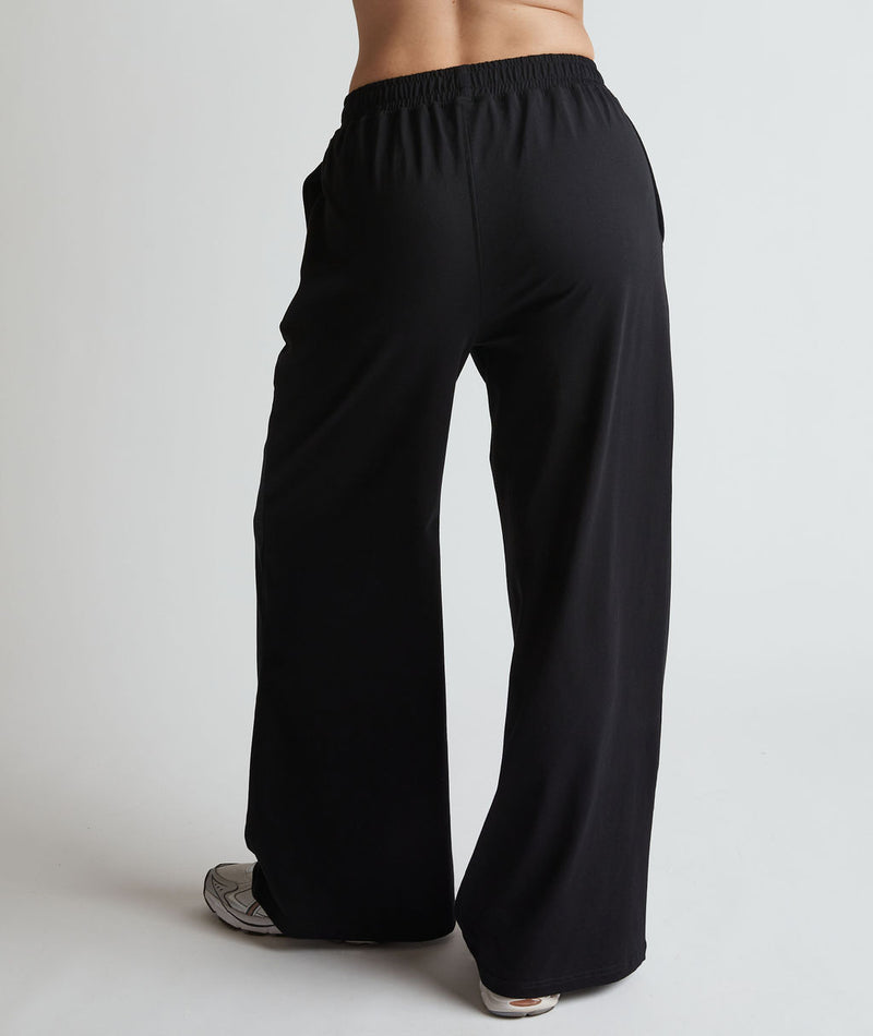 Six Stories Super soft wide leg trousers black lounge pants