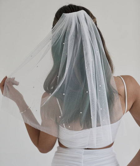 Pearl Tulle Veil 